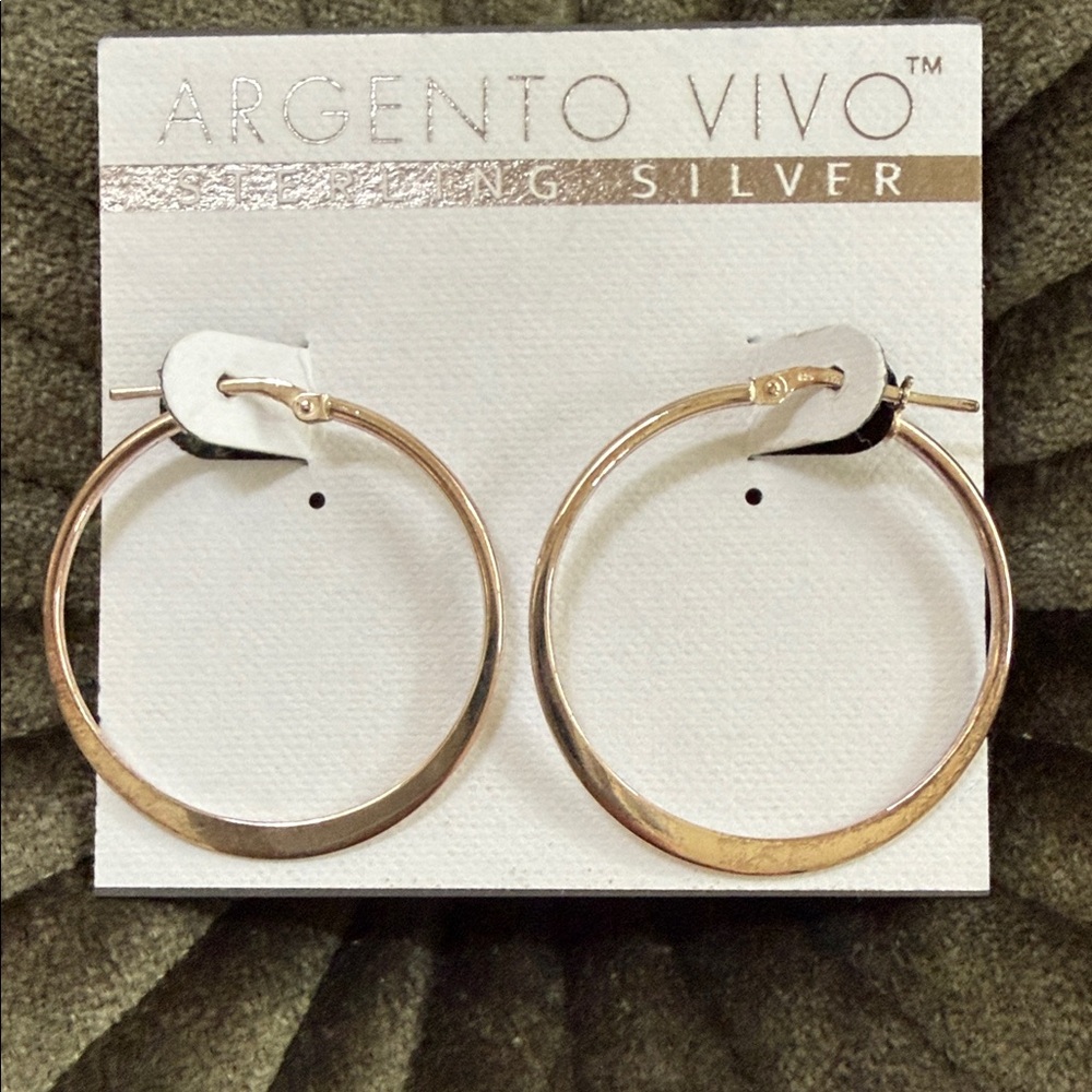 Argento Vivo Sterling Silver Hoop Earrings